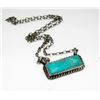 Image 5 : Navajo Royston Turquoise Bar Necklace Sterling Silver