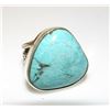 Image 3 : Huge Navajo Dry Creek Turquoise Ring Sz 8 Sterling
