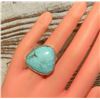 Image 5 : Huge Navajo Dry Creek Turquoise Ring Sz 8 Sterling