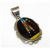 Image 5 : Navajo Inlay Galaxy Pendant A Tsosie TSF Sterling