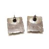 Image 3 : Navajo Onyx Post Earrings Sterling Silver Milton Lee
