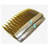 Image 1 : Navajo Turquoise Hair Combs Pair Sterling Silver Native