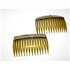 Image 2 : Navajo Turquoise Hair Combs Pair Sterling Silver Native