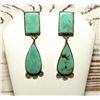 Image 1 : Navajo Royston Turquoise Sterling Silver Dangle
