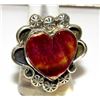 Image 1 : Navajo Purple Spiny Oyster Heart Ring Adjustable
