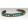 Image 2 : Vintage Zuni Cuff Bracelet Turquoise Sterling Silver