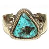 Image 1 : VTG Massive Navajo Kingman Turquoise Cuff Bracelet