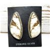 Image 2 : Navajo Wild Horse Post Earrings Sterling Silver Native