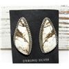 Image 3 : Navajo Wild Horse Post Earrings Sterling Silver Native