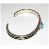 Image 7 : Navajo Sterling Turquoise Stacker Bracelet D. Yazzie