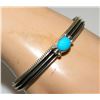 Image 8 : Navajo Sterling Turquoise Stacker Bracelet D. Yazzie