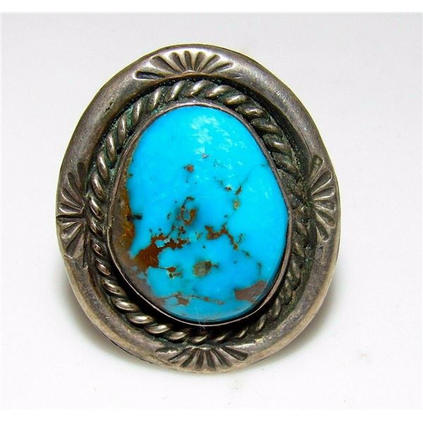 Old Pawn Navajo Ring Size 10 Sterling Silver Kingman