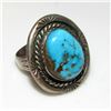 Image 2 : Old Pawn Navajo Ring Size 10 Sterling Silver Kingman