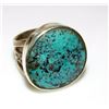 Image 2 : Huge Navajo Stormy Mountain Turquoise Ring Sz 10
