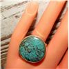 Image 4 : Huge Navajo Stormy Mountain Turquoise Ring Sz 10