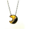Image 2 : Navajo Crescent Bar Necklace Bumblebee Jasper Sterling