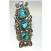 Image 2 : Navajo Kingman Turquoise Statement Ring Size 7.5