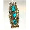 Image 4 : Navajo Kingman Turquoise Statement Ring Size 7.5
