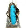 Image 2 : Old Pawn Navajo Kingman Turquoise Ring Size 5.5 Squash