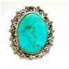 Image 1 : Navajo Royston Turquoise Statement Ring Sz 9 Sterling