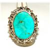 Image 2 : Navajo Royston Turquoise Statement Ring Sz 9 Sterling