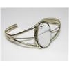 Image 3 : Navajo White Buffalo Bracelet Sterling Silver Native