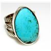 Image 1 : Native American Kingman Turquoise Ring Size 10 Sterling