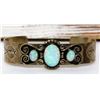 Image 1 : Navajo Opal Stacker Cuff Bracelet Sterling Native