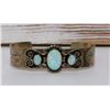 Image 2 : Navajo Opal Stacker Cuff Bracelet Sterling Native
