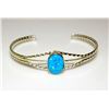 Image 2 : Navajo Opal Stacker Cuff Bracelet Sterling Silver