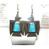 Image 2 : NAVAJO Hand Stamped Sterling Silver TURQUOISE