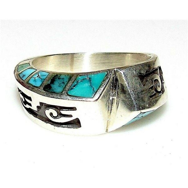 NAVAJO LONN PARKER Ring Size 7 Sterling Silver