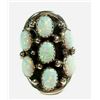 Image 1 : Navajo Opal Cluster Ring Size 7 Sterling Silver Signed