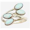 Image 1 : Navajo Opal Ring Size 8 Adjustable Sterling Silver