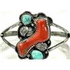 Image 1 : Old Pawn Zuni Cuff Bracelet Mediterranean Branch Coral