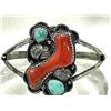 Image 2 : Old Pawn Zuni Cuff Bracelet Mediterranean Branch Coral