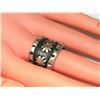Image 4 : Navajo MONTY CLAW Ring Size 7 Tufa Cast Sterling Silver