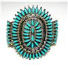 Image 1 : Navajo Sand Cast Silver Golden Hills Turquoise Cuff