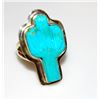 Image 1 : Navajo Turquoise Cactus Ring Size 9 Sterling Silver