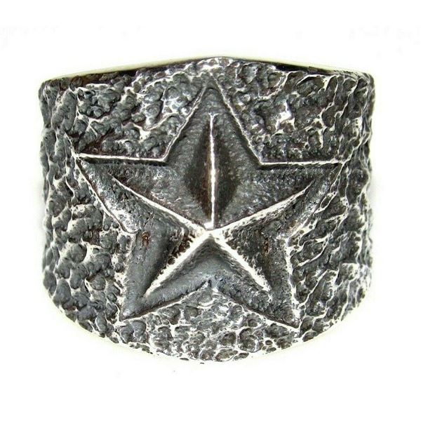 Navajo Tufa Cast Star Ring Sz 10 Kevin Yazzie Native