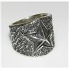 Image 4 : Navajo Tufa Cast Star Ring Sz 10 Kevin Yazzie Native