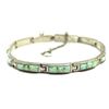 Image 1 : Navajo Opal Link Bracelet Sterling Silver Calvin Begay