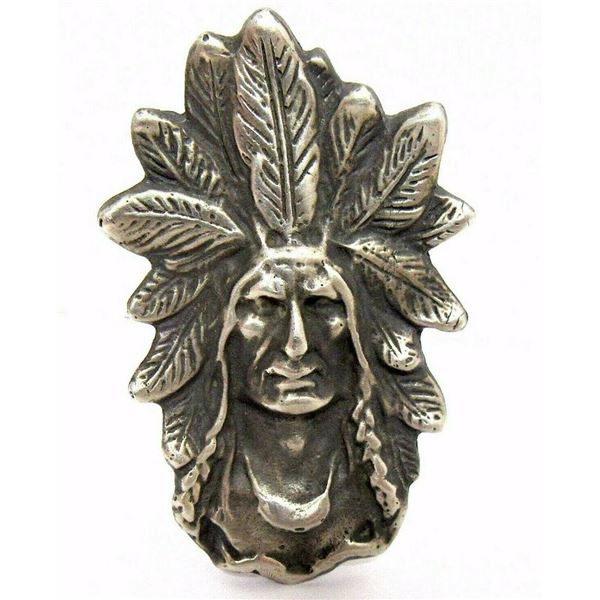 Native American Indian Chief Ring Sz 8 Tufa Cast