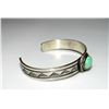 Image 4 : Navajo Royston Turquoise Sterling Hand Etched Stacker