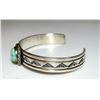 Image 5 : Navajo Royston Turquoise Sterling Hand Etched Stacker