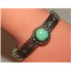 Image 7 : Navajo Royston Turquoise Sterling Hand Etched Stacker