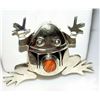 Image 1 : Navajo Frog Pendant Sterling Orange Spiny Bennie Ration