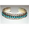Image 2 : Zuni Sterling Sleeping Beauty Mine Snake Eye Turquoise