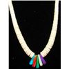 Image 1 : Santo Domingo Heishi Necklace Lupe Lovato White Shell