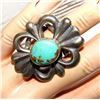 Image 4 : Navajo Sand Cast Ring Size 8 Royston Turquoise Sterling